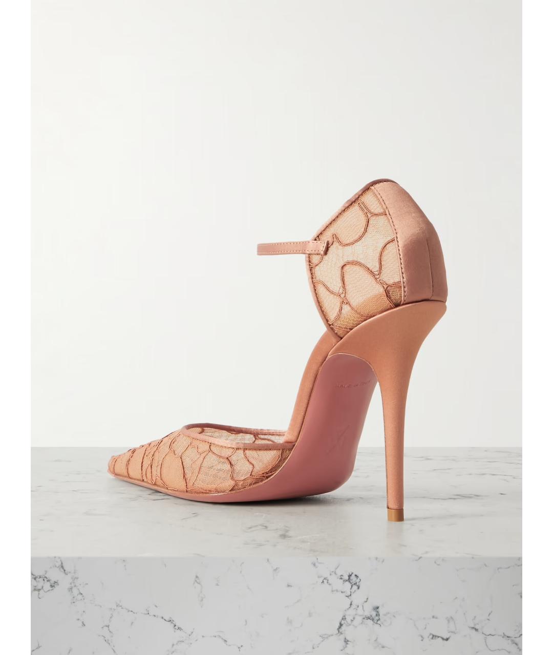 Amina Muaddi Бежевые туфли, фото 4