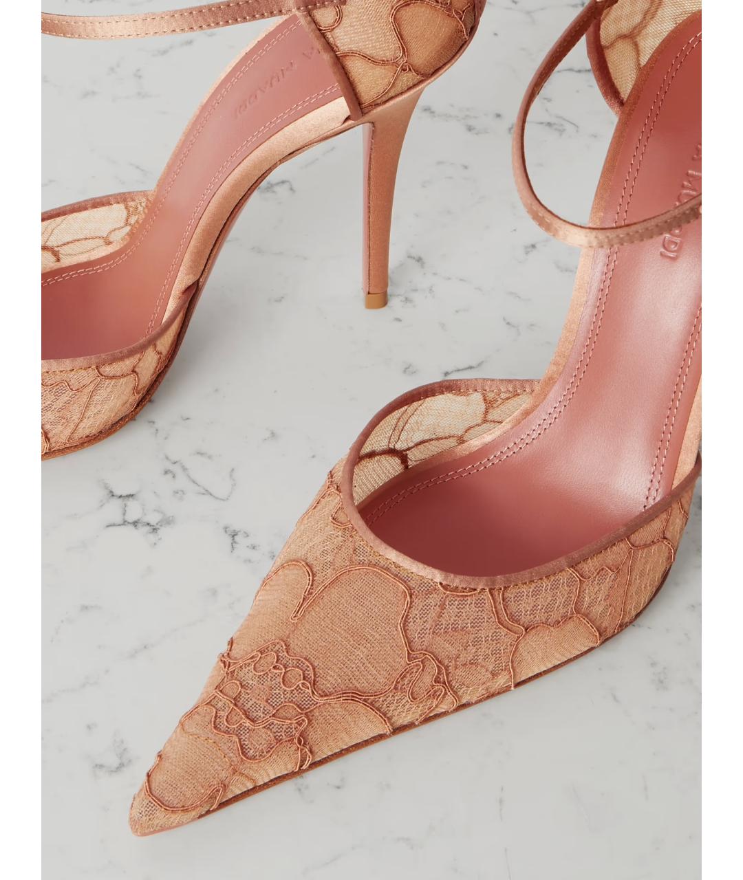 Amina Muaddi Бежевые туфли, фото 3