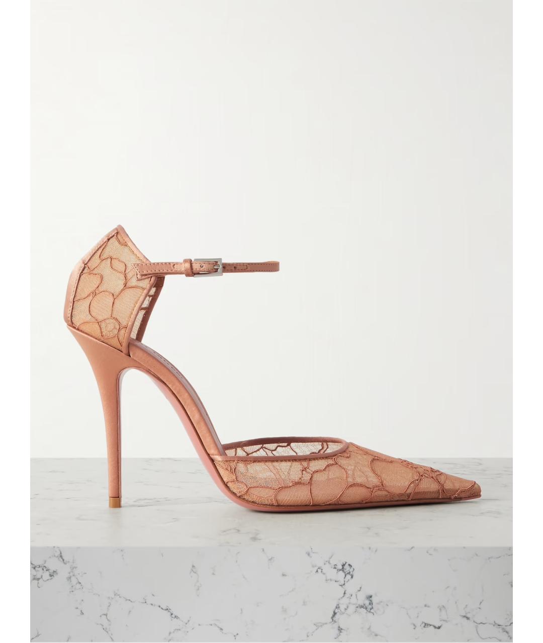 Amina Muaddi Бежевые туфли, фото 5