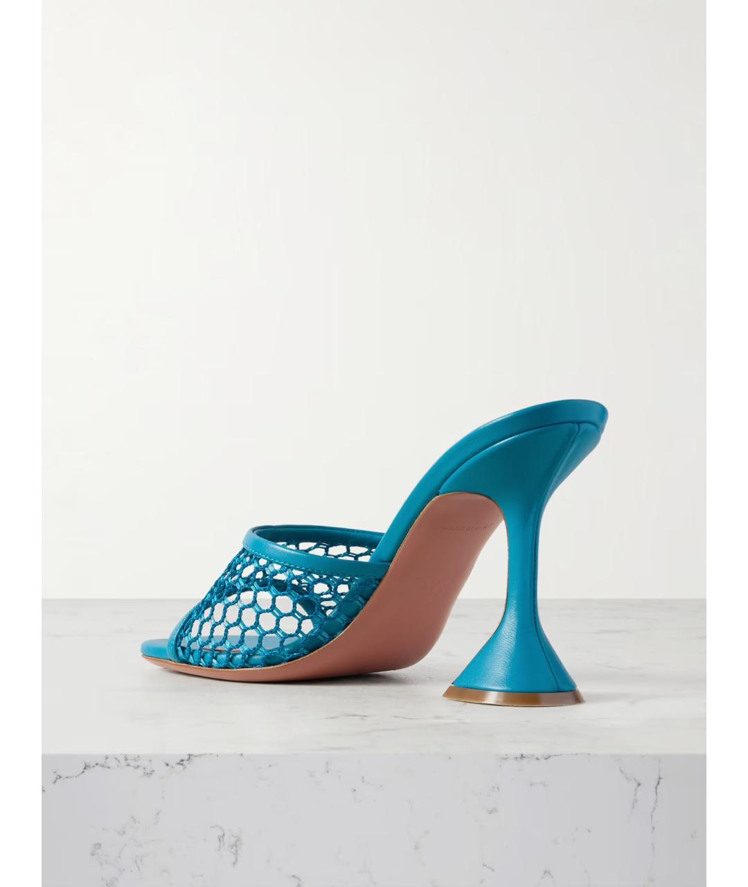 Amina Muaddi Бирюзовые мюли, фото 4