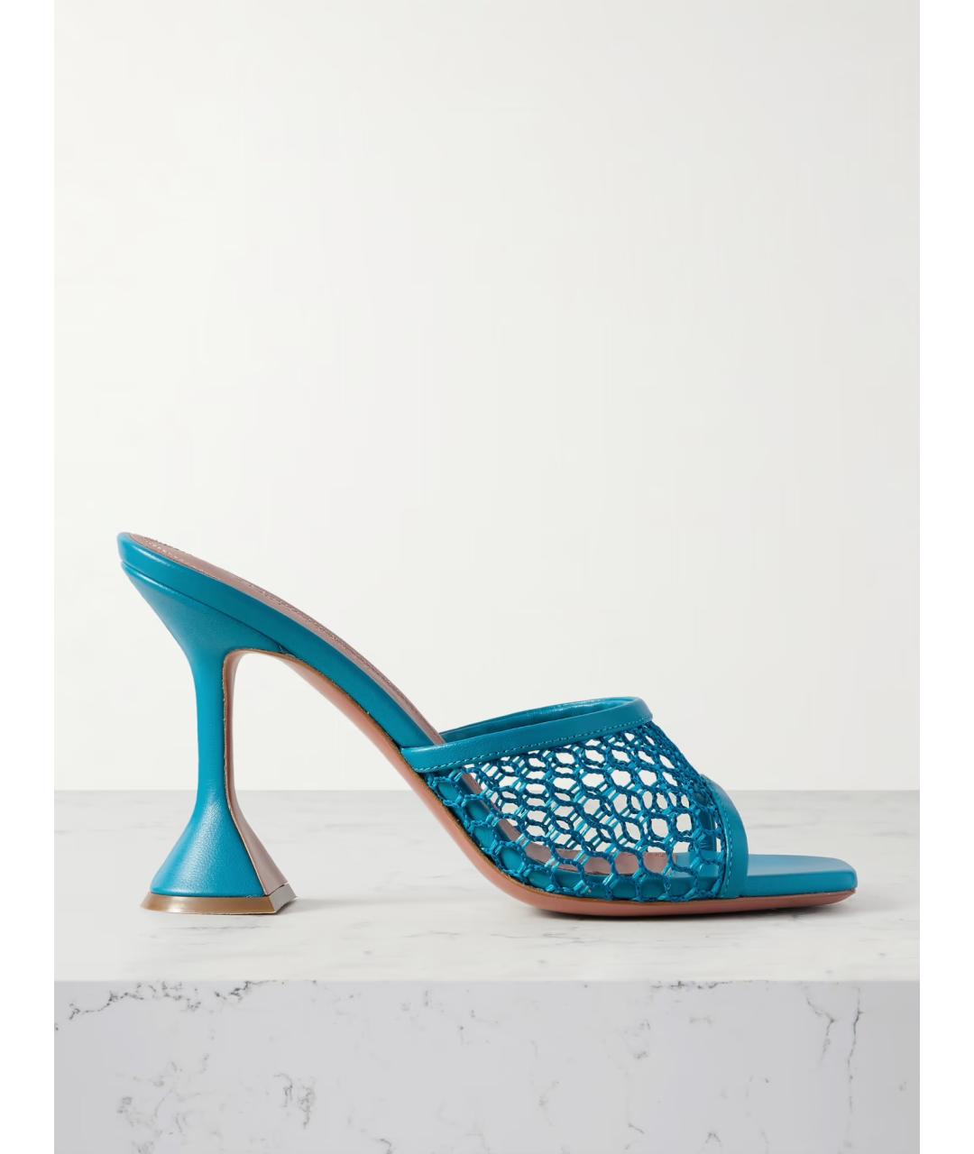Amina Muaddi Бирюзовые мюли, фото 5