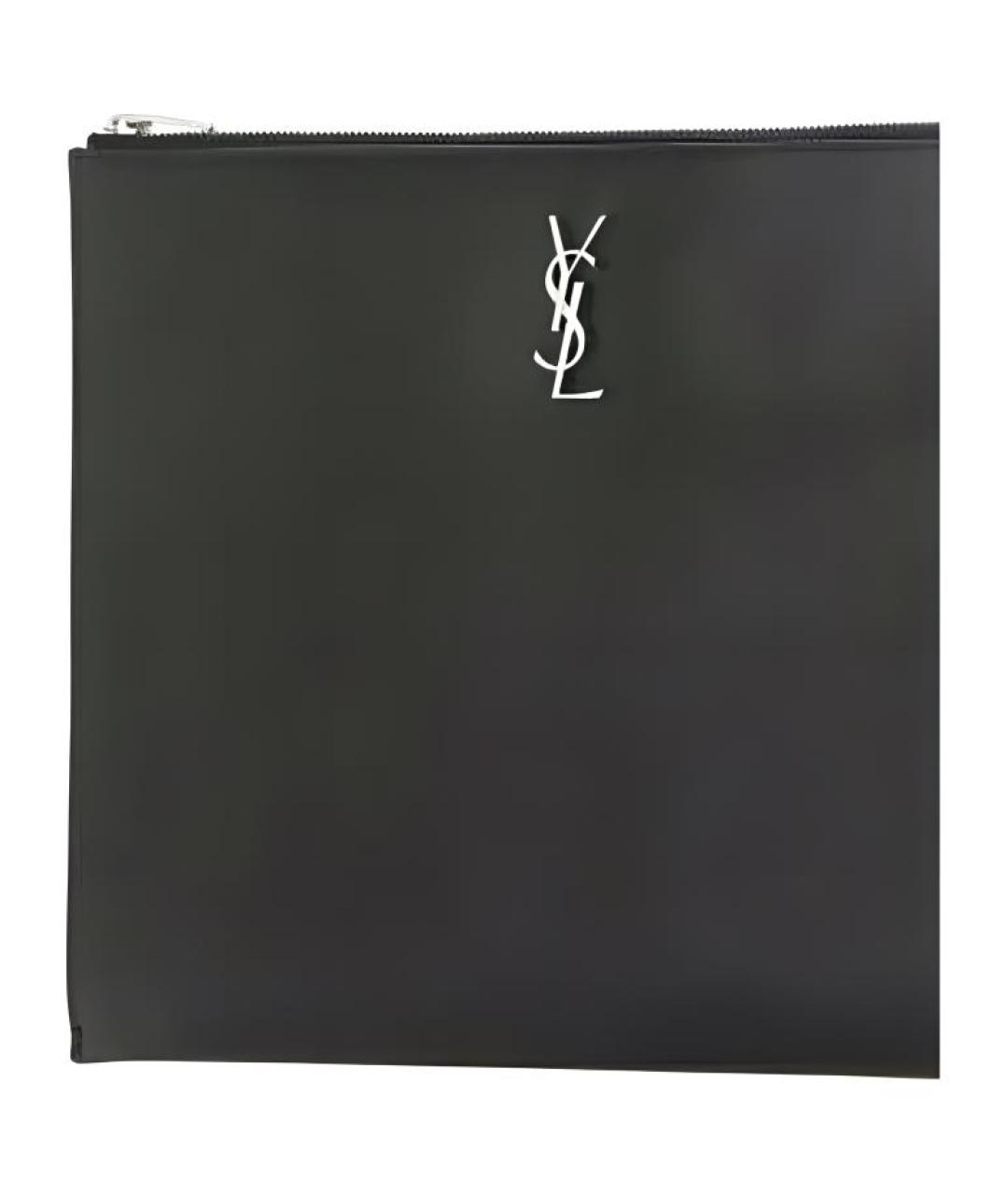 SAINT LAURENT Черная кожаная папка для документов, фото 3