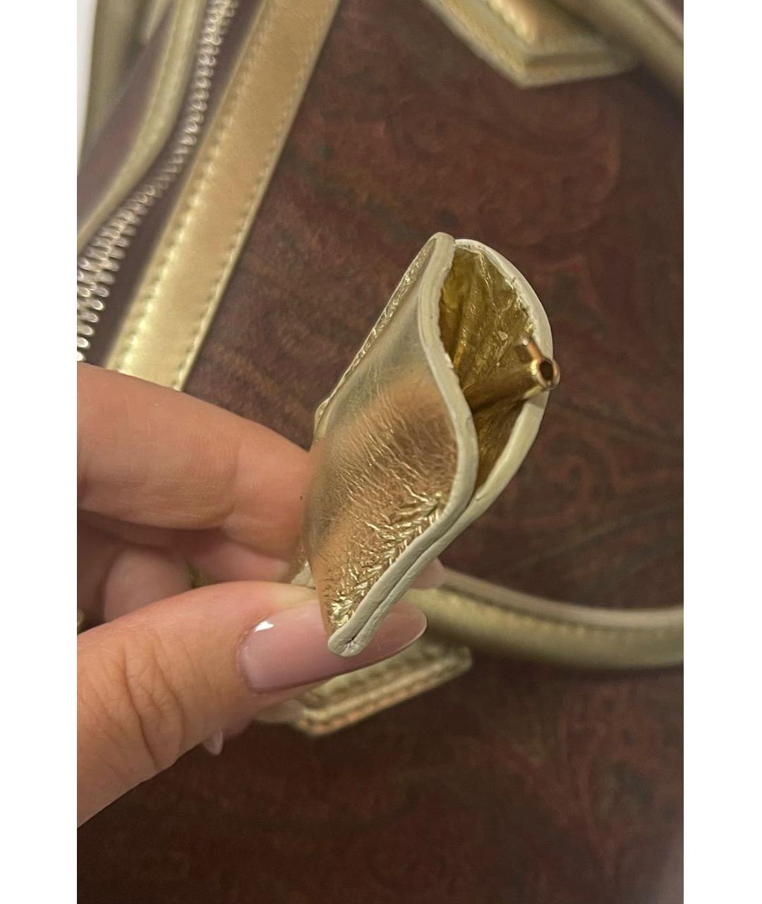 ETRO Коричневая кожаная сумка с короткими ручками, фото 5