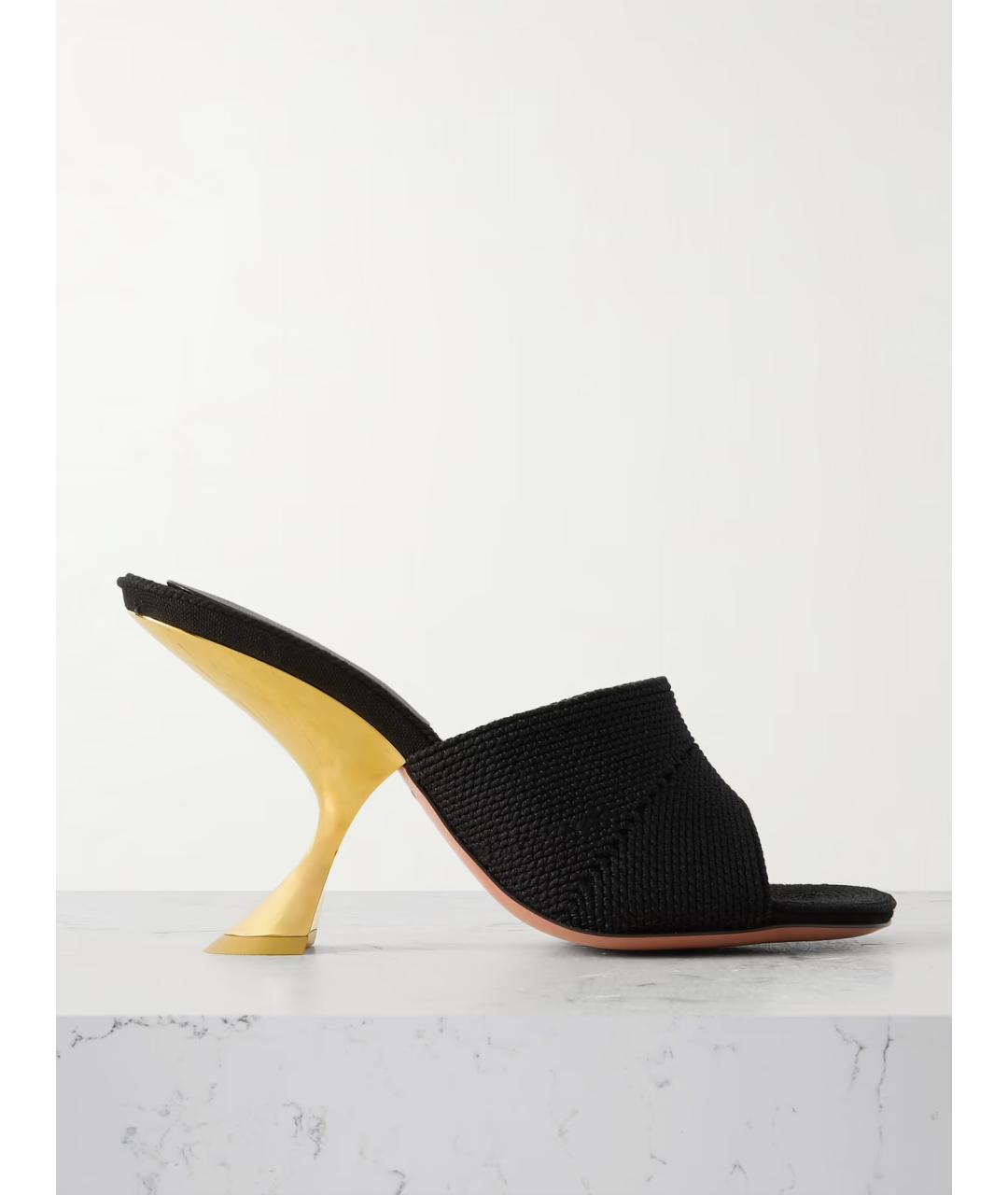 Amina Muaddi Черные мюли, фото 5