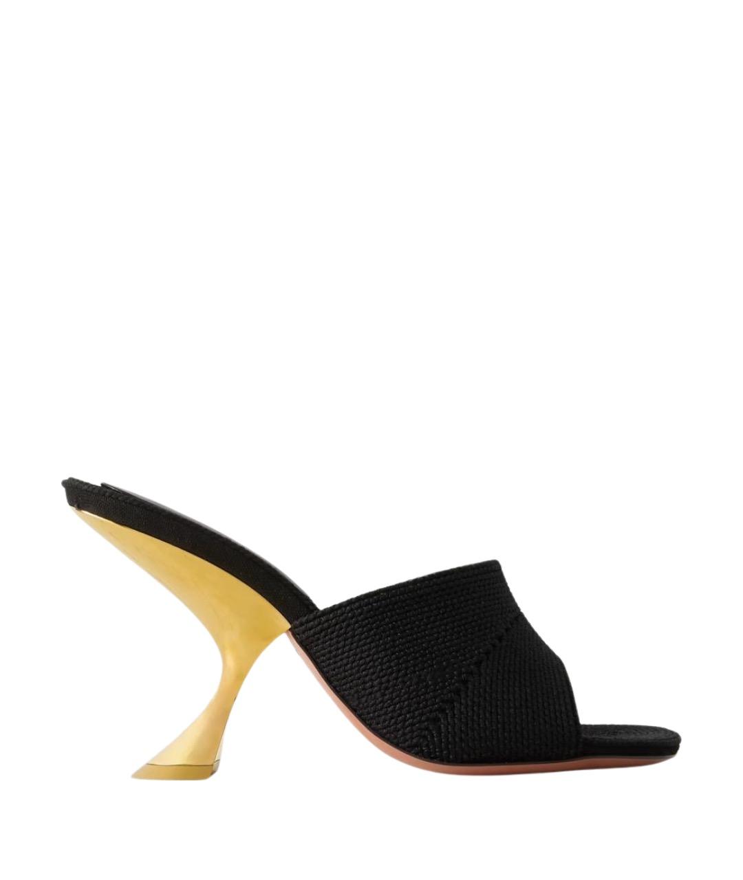 Amina Muaddi Черные мюли, фото 1