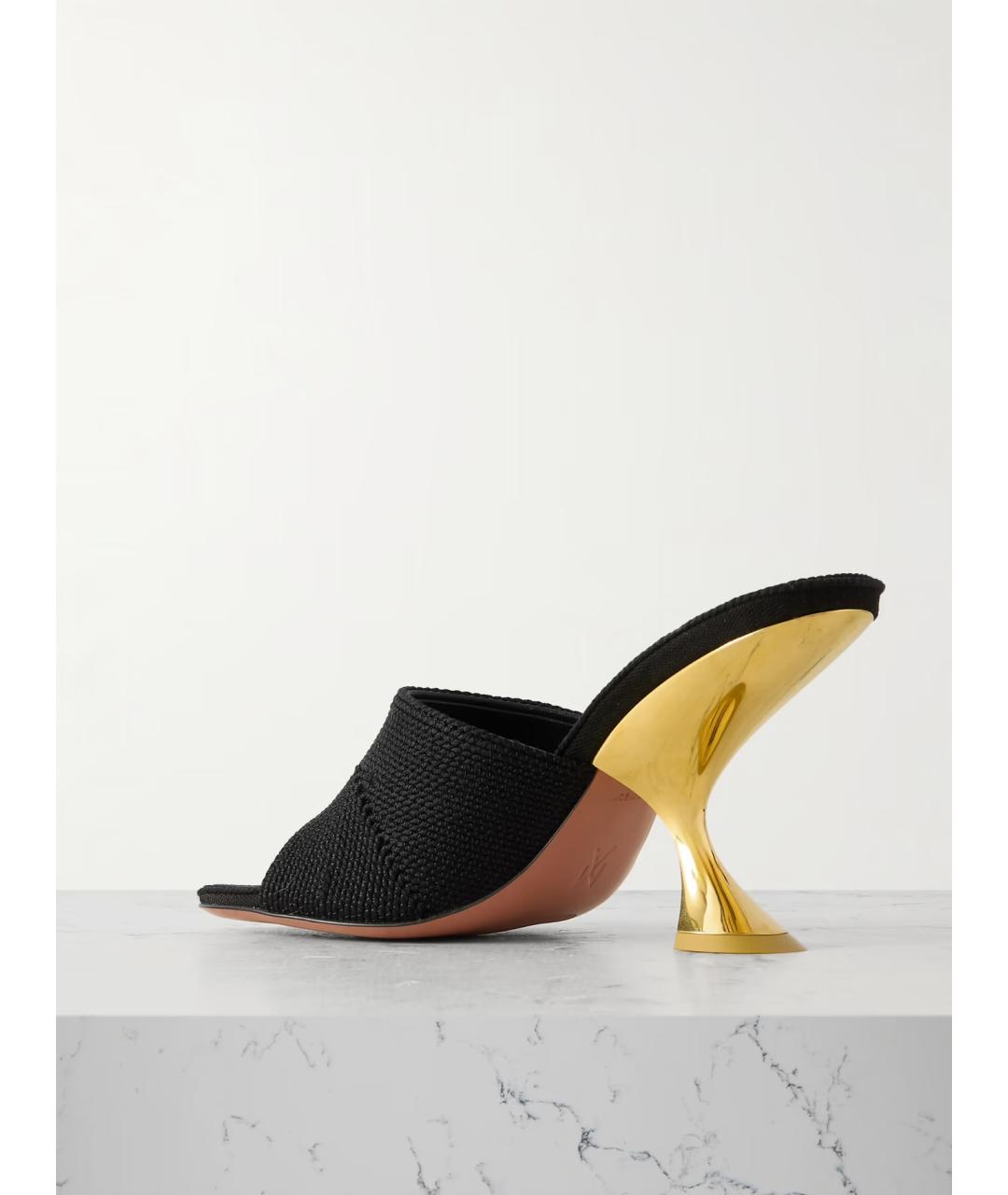 Amina Muaddi Черные мюли, фото 3