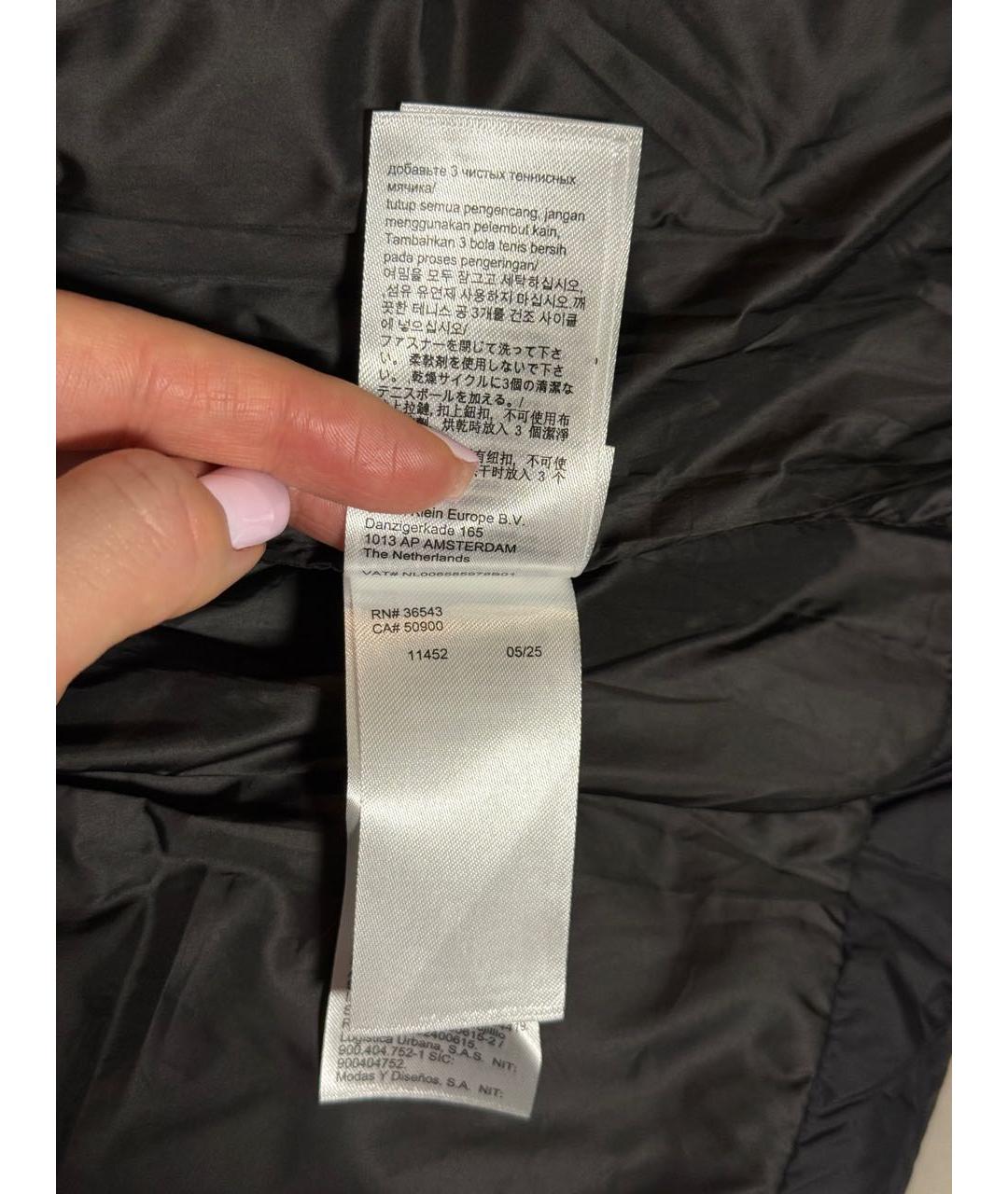 CALVIN KLEIN Черный полиэстеровый пуховик, фото 7