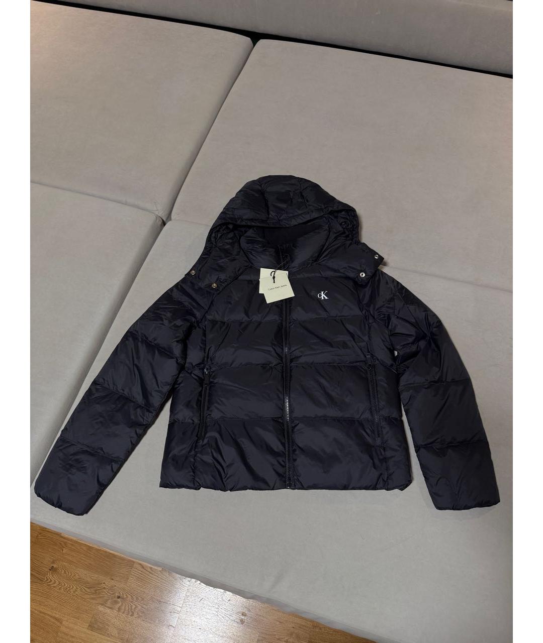 CALVIN KLEIN Черный полиэстеровый пуховик, фото 9