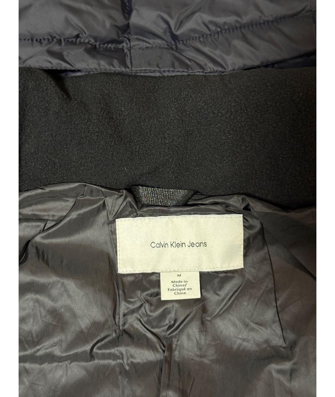 CALVIN KLEIN Черный полиэстеровый пуховик, фото 3