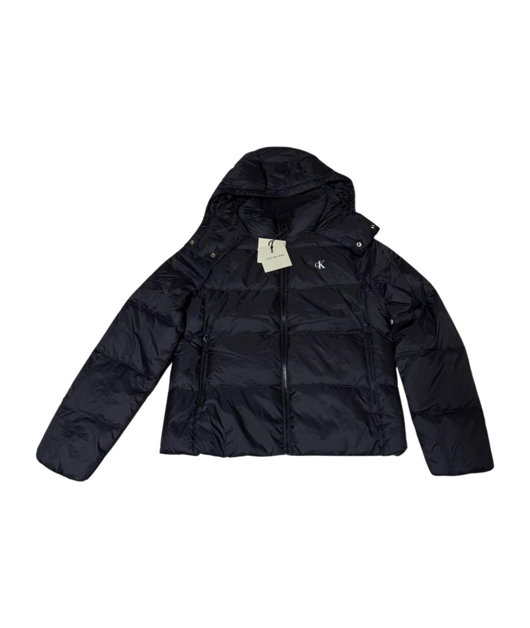 CALVIN KLEIN Черный полиэстеровый пуховик, фото 1