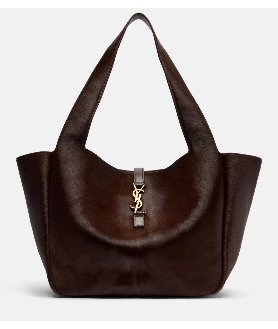 SAINT LAURENT Коричневая сумка тоут из экзотической кожи, фото 5