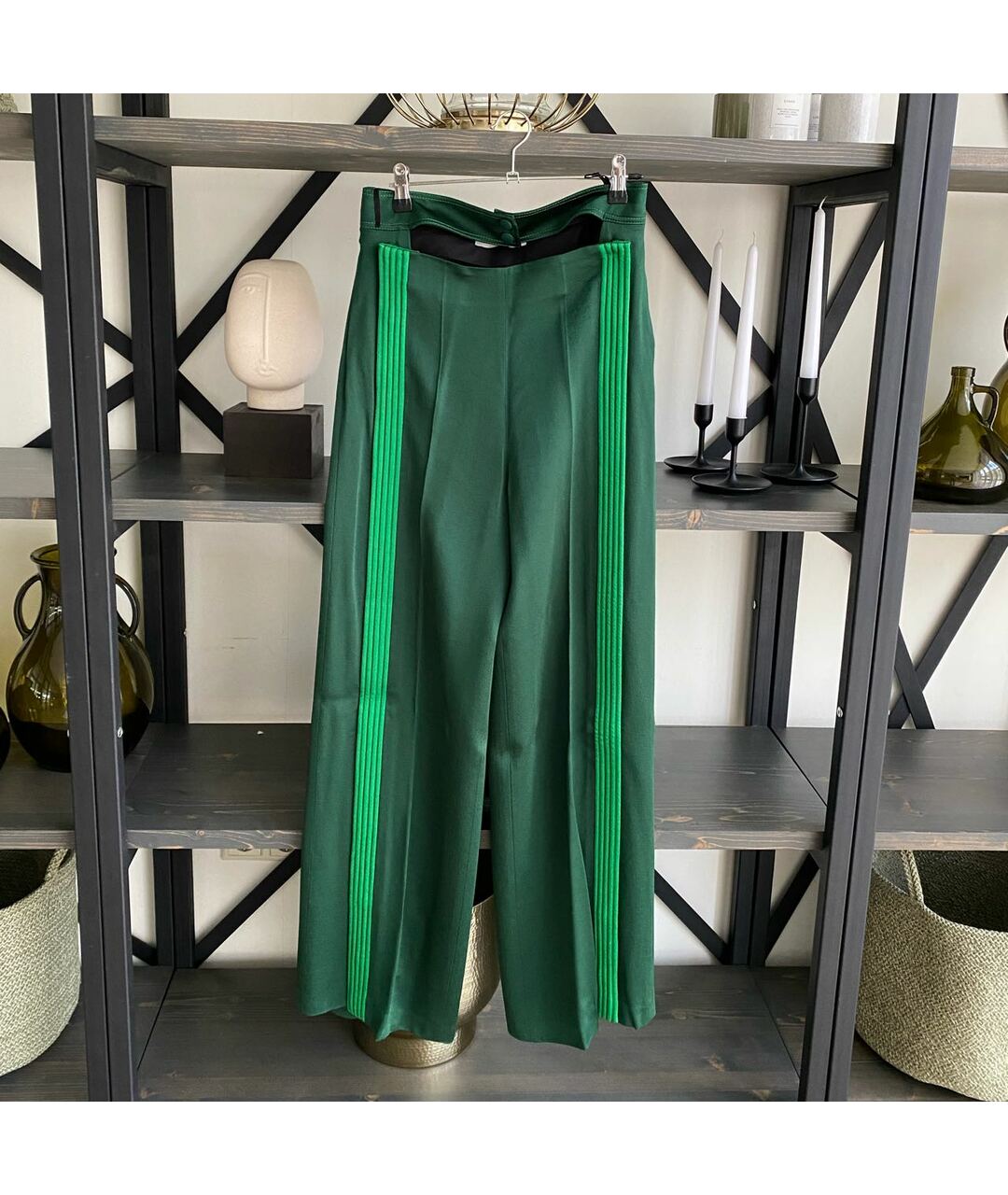 VALENTINO Зеленый вискозный костюм с брюками, фото 2