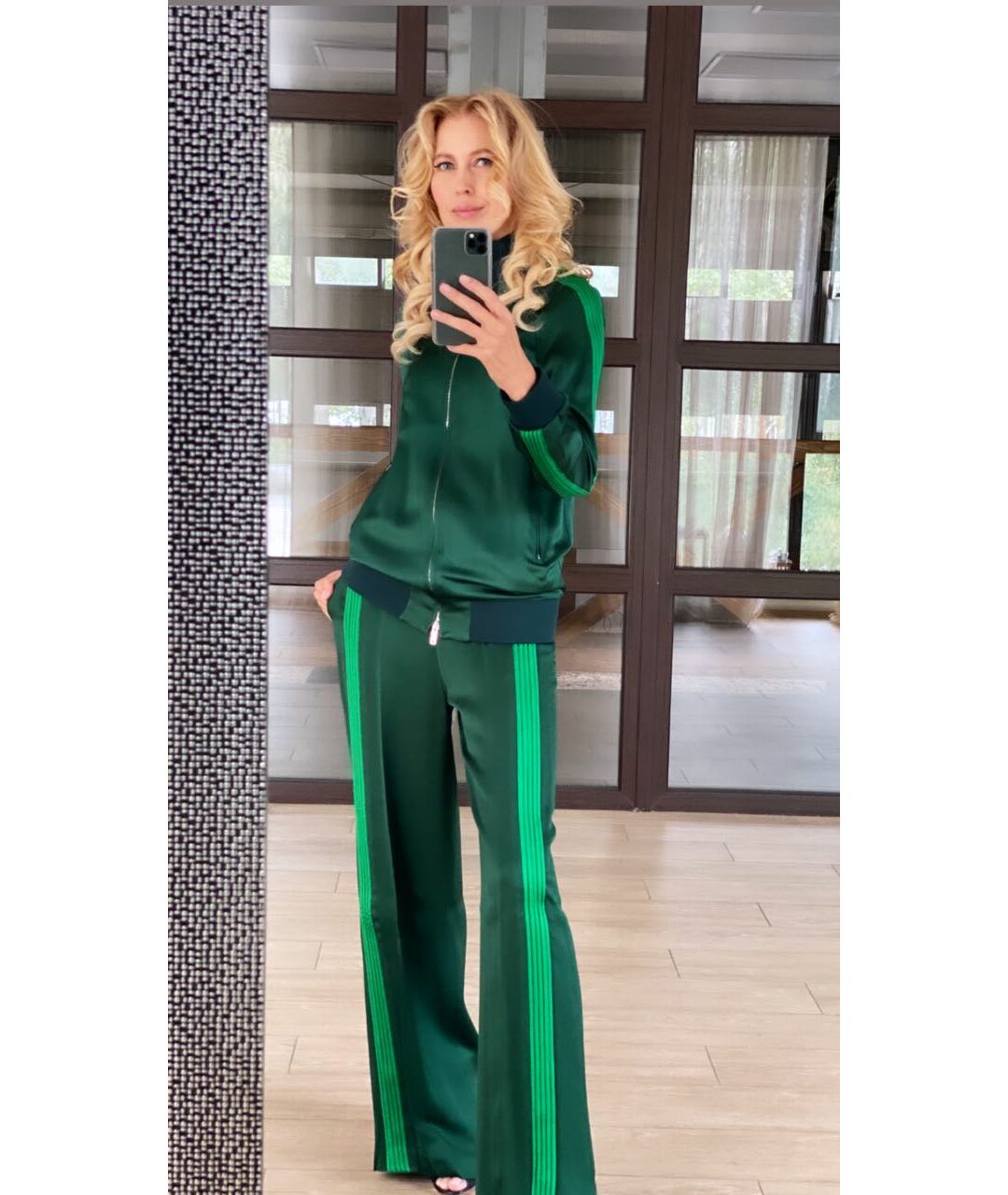 VALENTINO Зеленый вискозный костюм с брюками, фото 7