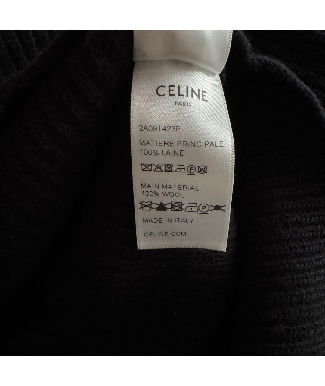 CELINE Черный шерстяной джемпер / свитер, фото 4