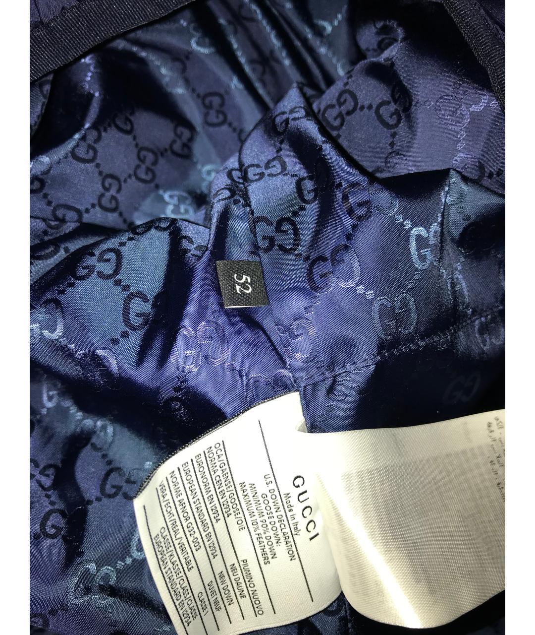 GUCCI Синяя полиэстеровая куртка, фото 8