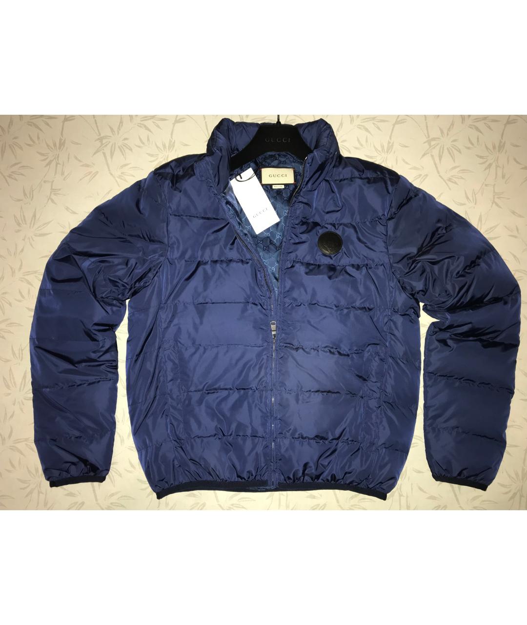 GUCCI Синяя полиэстеровая куртка, фото 10