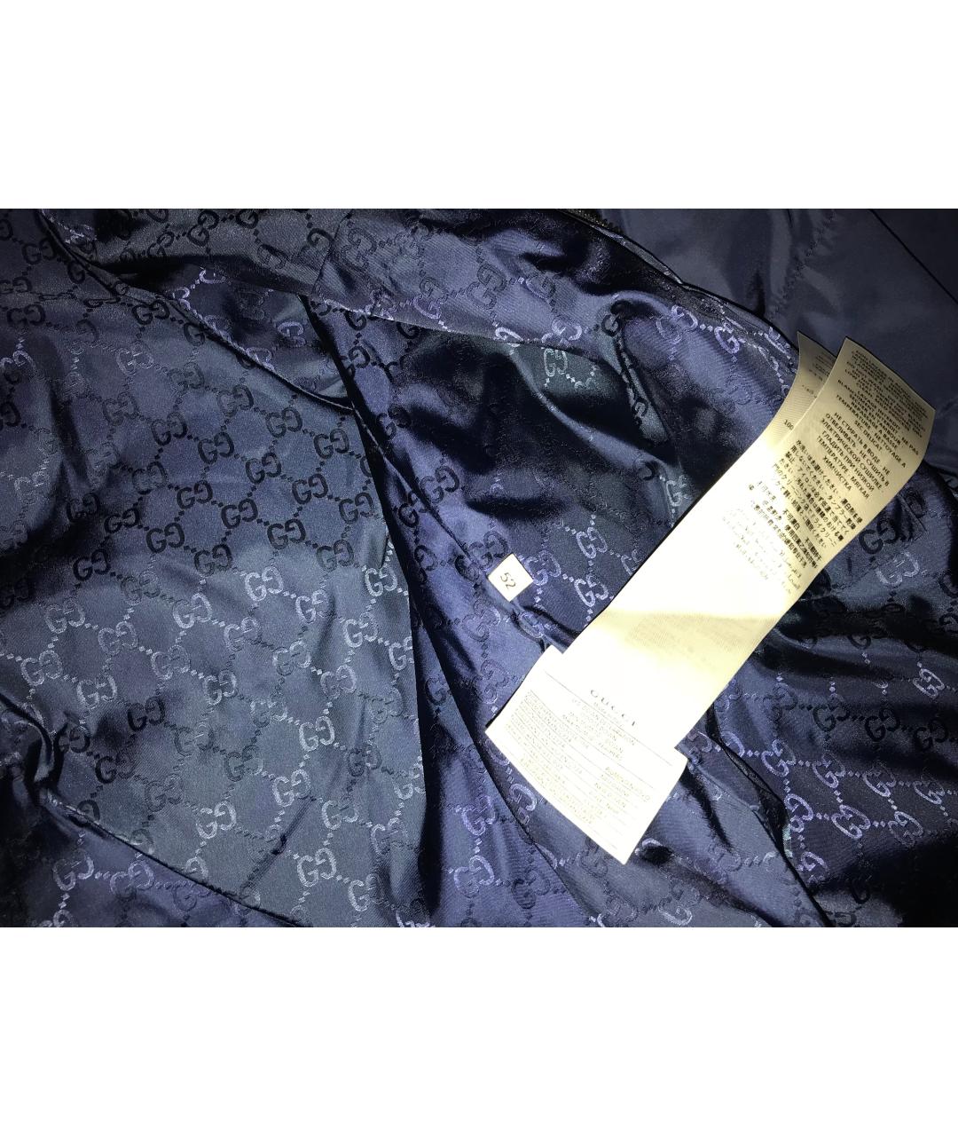 GUCCI Синяя полиэстеровая куртка, фото 7
