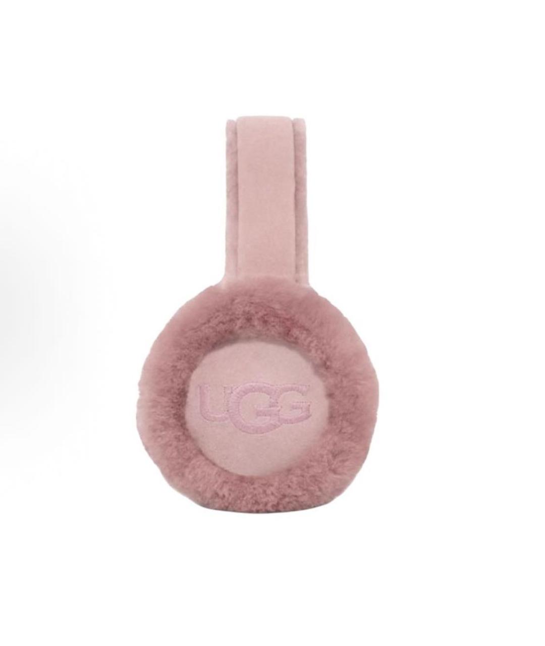 UGG AUSTRALIA Розовые шерстяные наушники, фото 2