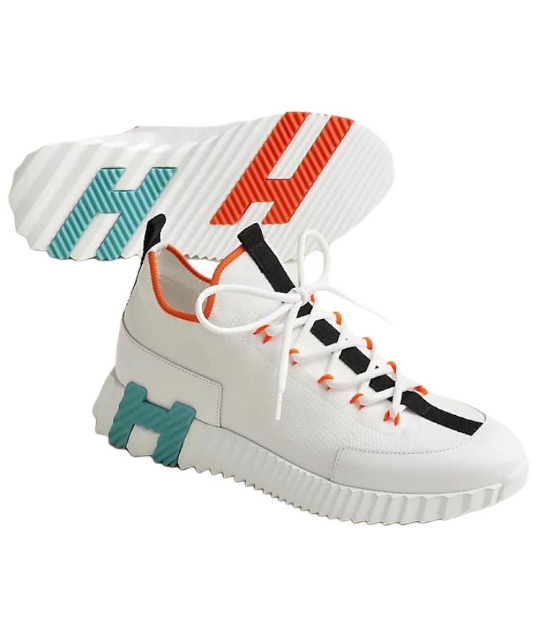 HERMES Белые кроссовки, фото 4