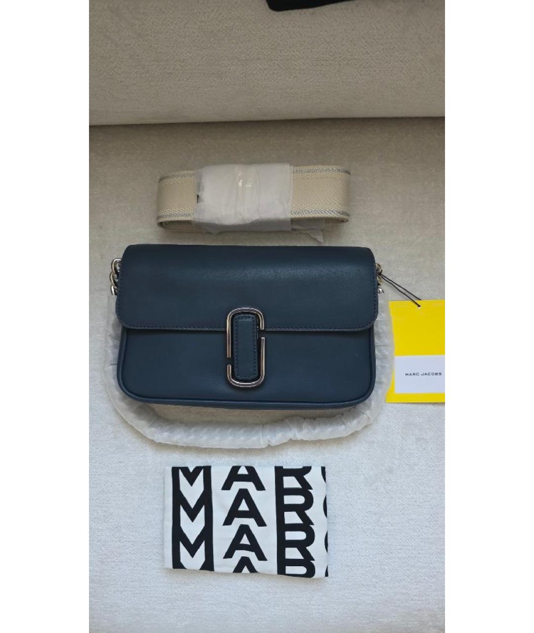 MARC JACOBS Темно-синяя кожаная сумка через плечо, фото 6