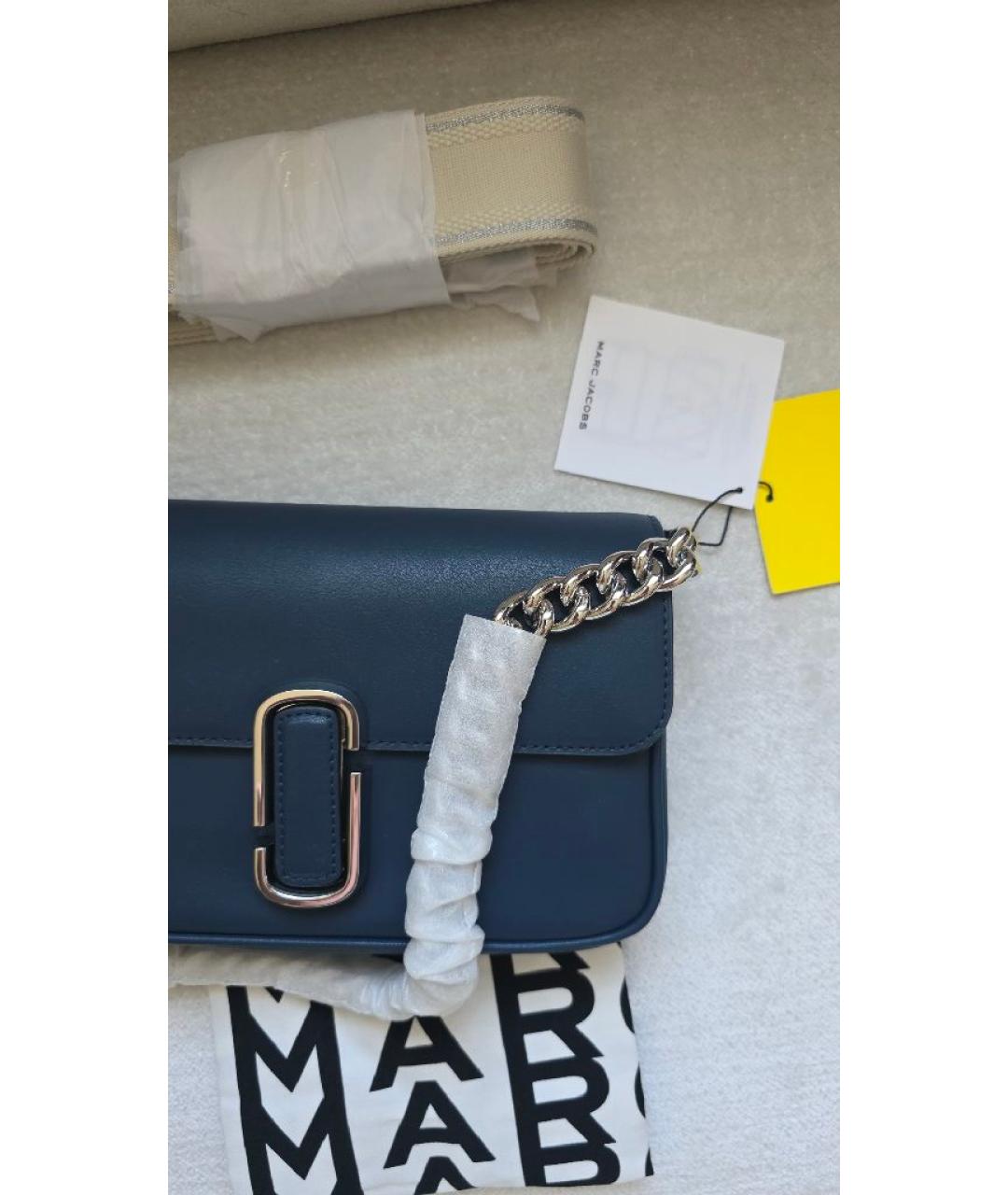 MARC JACOBS Темно-синяя кожаная сумка через плечо, фото 8