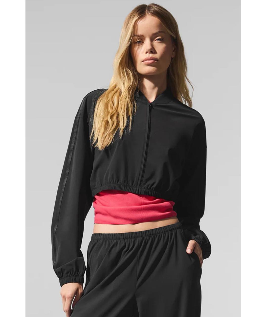 ALO YOGA Черная спортивная куртка, фото 3