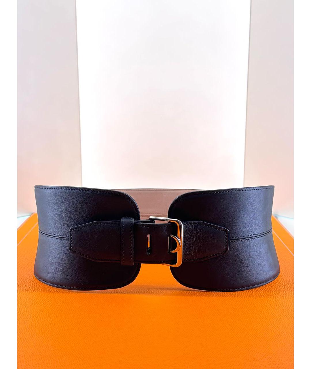 CHRISTIAN DIOR Черный кожаный ремень, фото 9