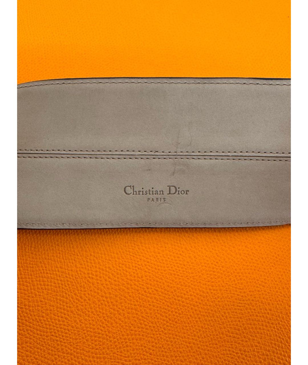 CHRISTIAN DIOR Черный кожаный ремень, фото 7