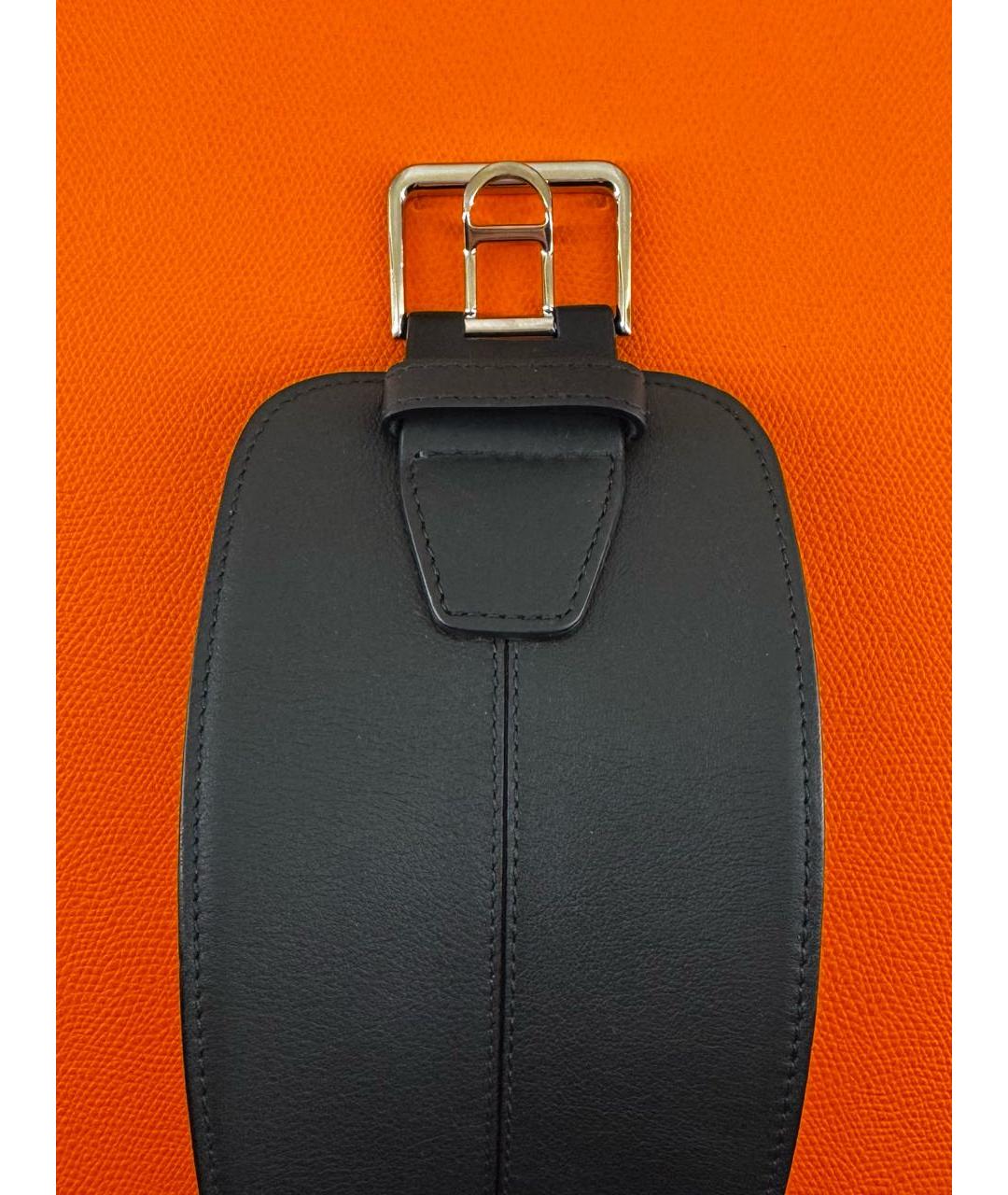 CHRISTIAN DIOR Черный кожаный ремень, фото 3