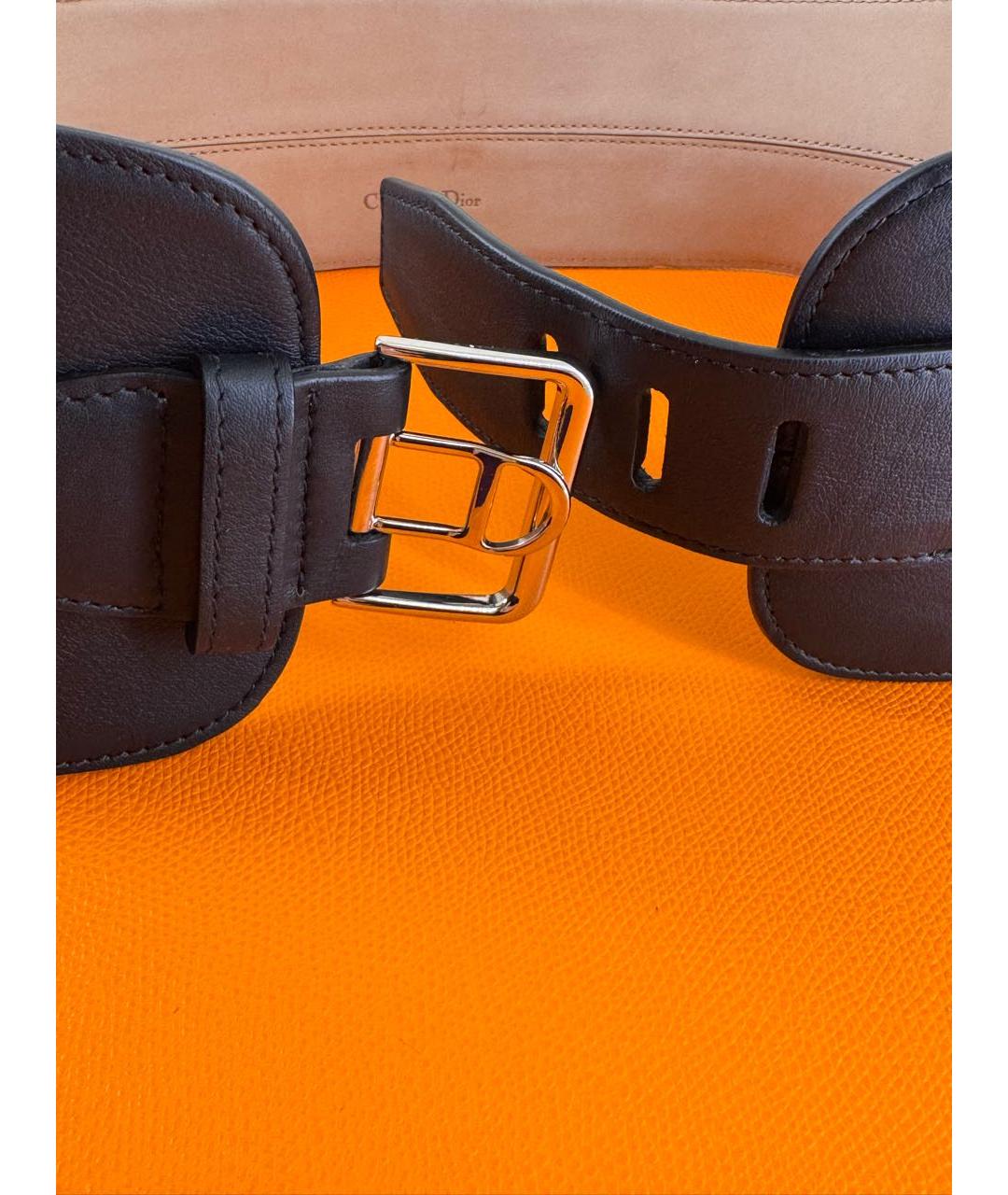 CHRISTIAN DIOR Черный кожаный ремень, фото 2