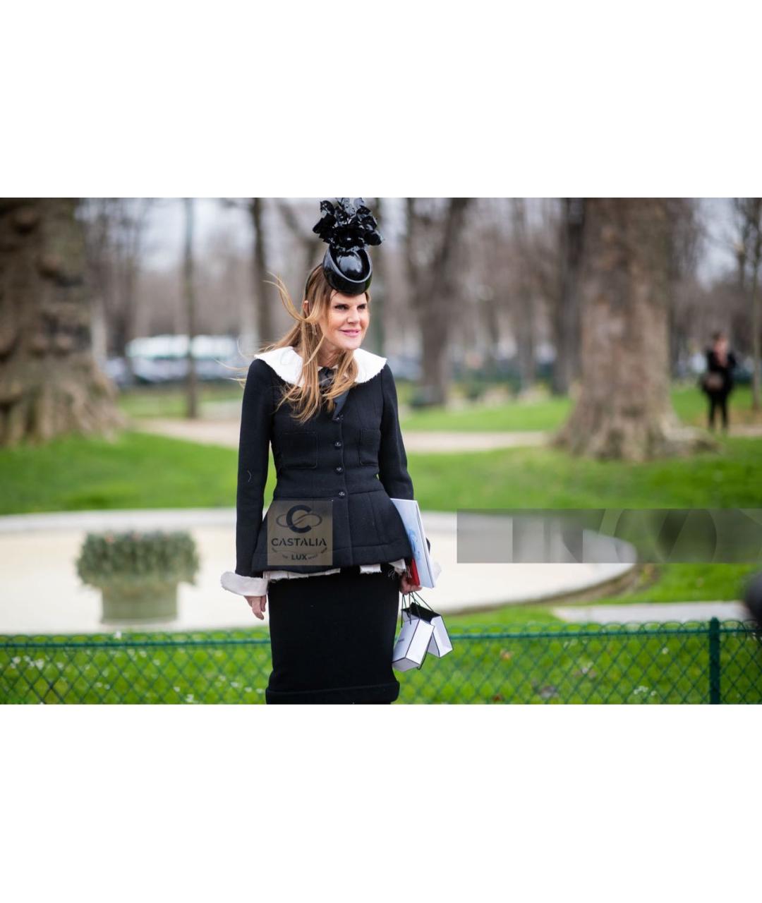 CHANEL Черный твидовый жакет/пиджак, фото 4