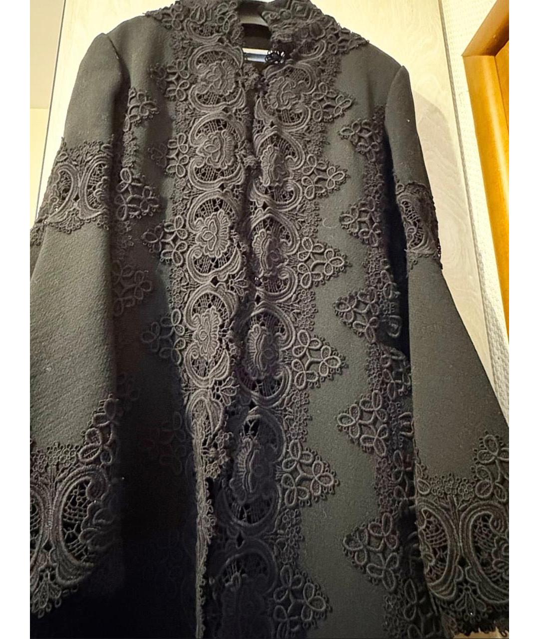 ELIE SAAB Черное хлопковое пальто, фото 4