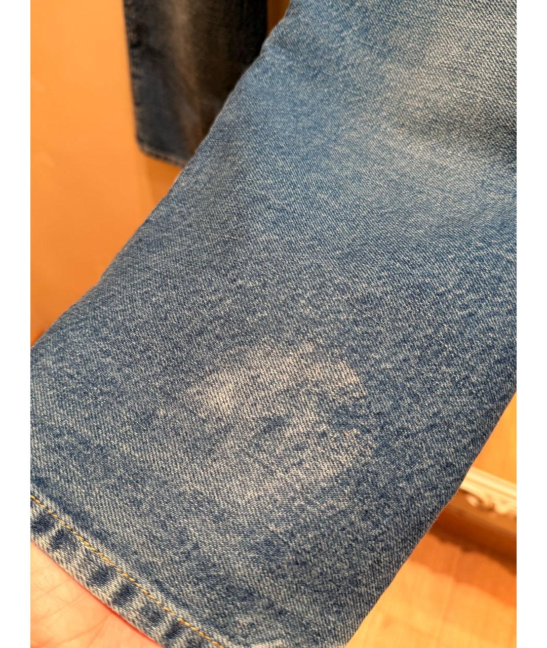 CHANEL Синие хлопковые джинсы слим, фото 4