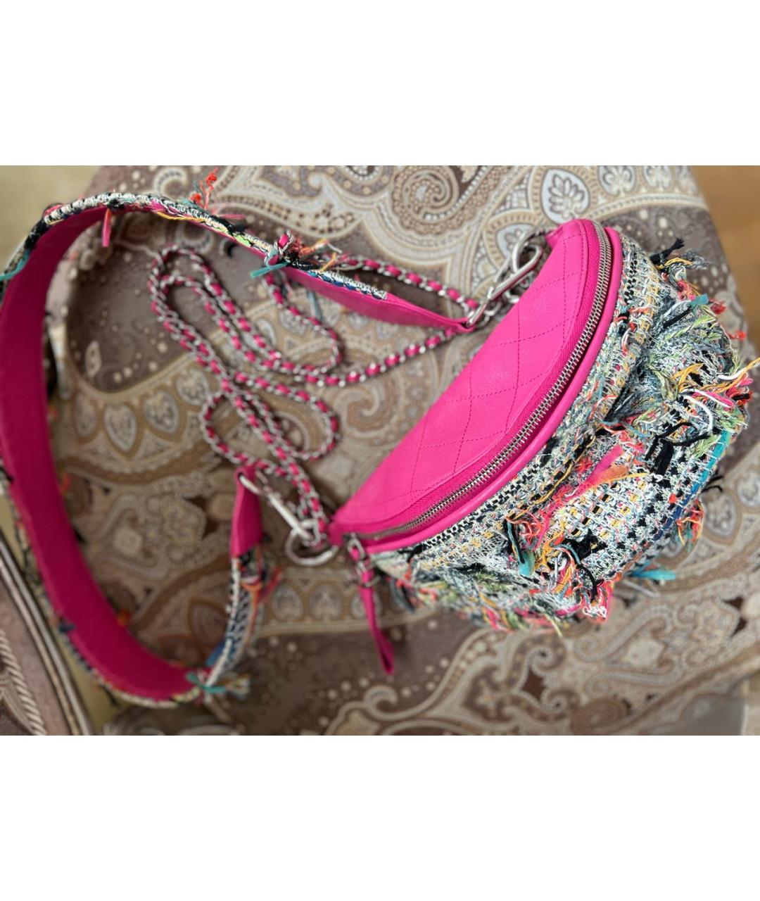 CHANEL Розовая кожаная сумка через плечо, фото 4