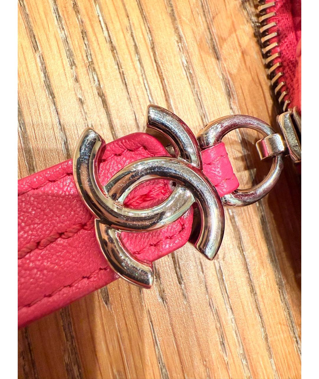 CHANEL Розовая кожаная сумка через плечо, фото 8