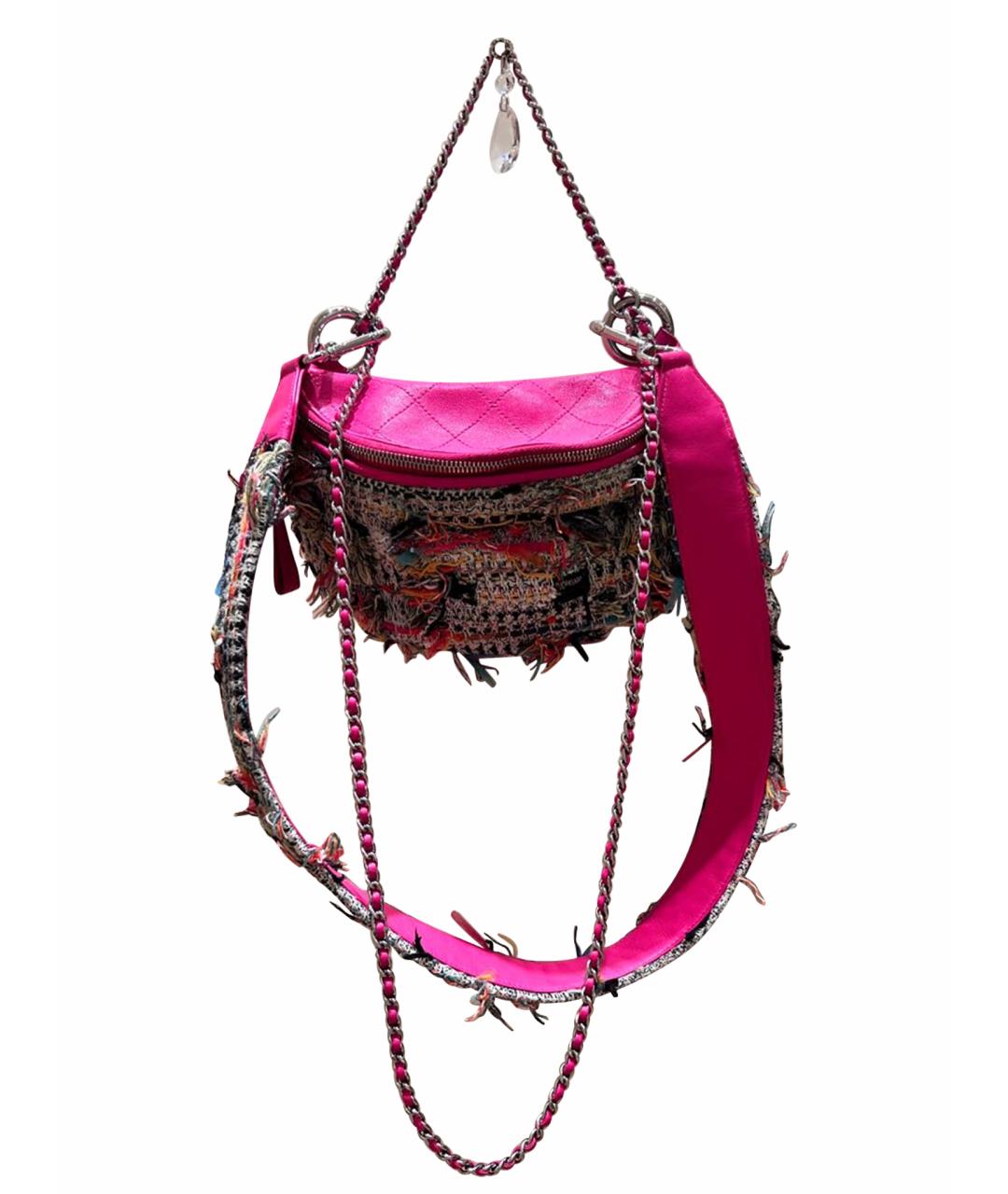 CHANEL Розовая кожаная сумка через плечо, фото 1