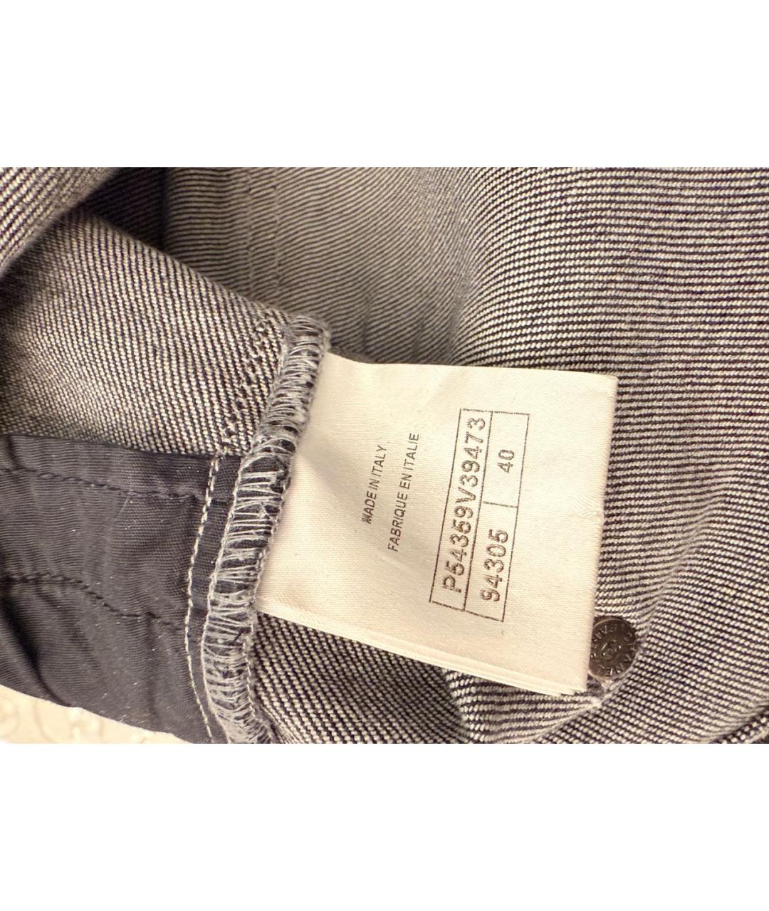 CHANEL Антрацитовые хлопко-эластановые прямые джинсы, фото 5