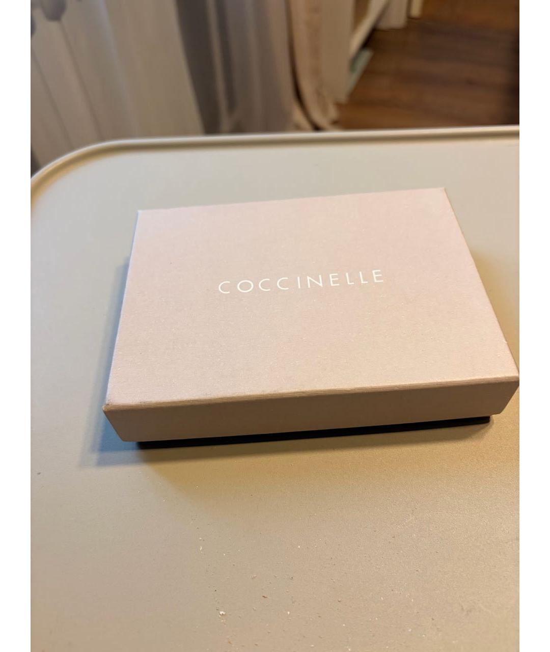 COCCINELLE Голубой кожаный кошелек, фото 4