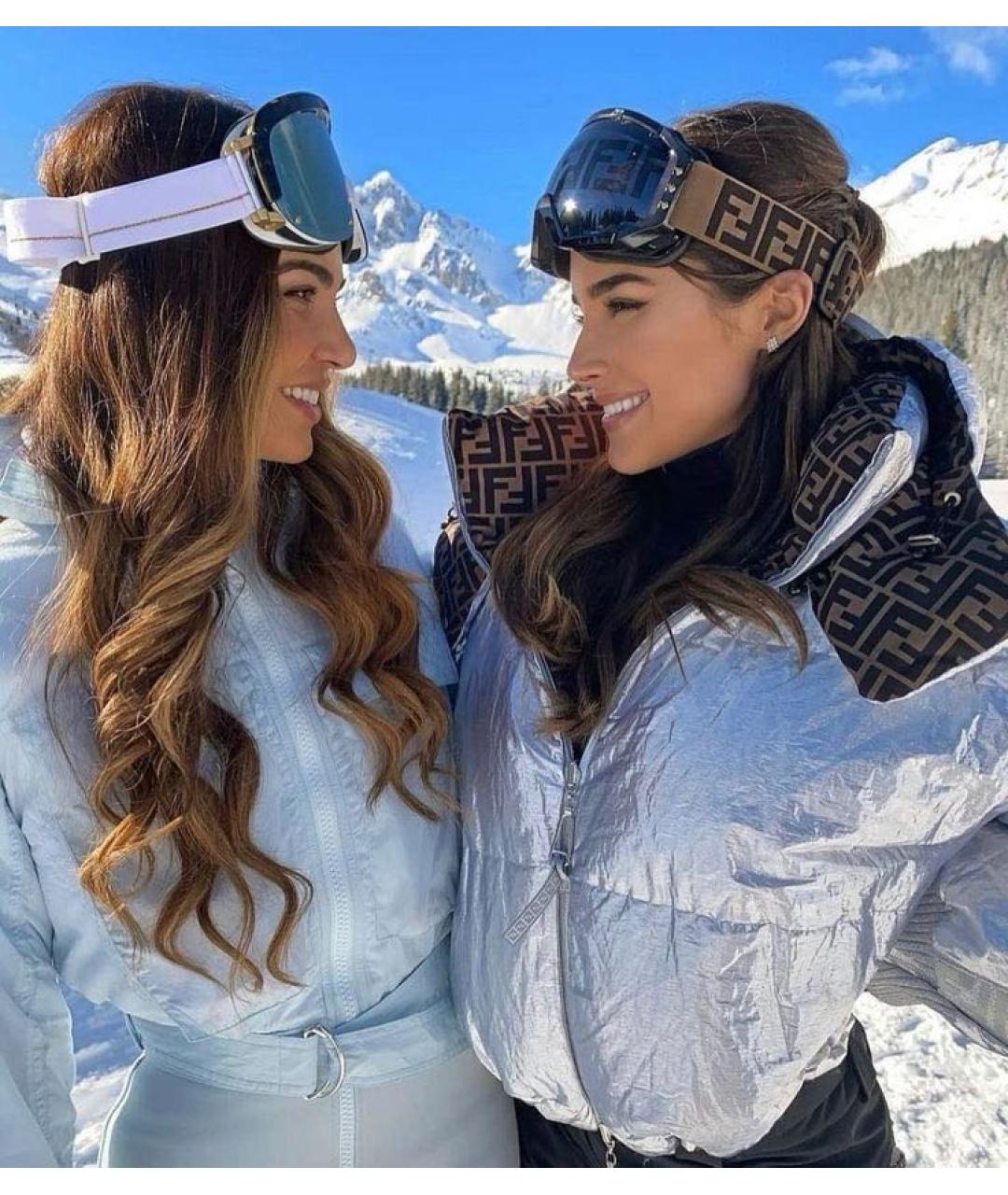 FENDI Коричневый полиамидовый пуховик, фото 8