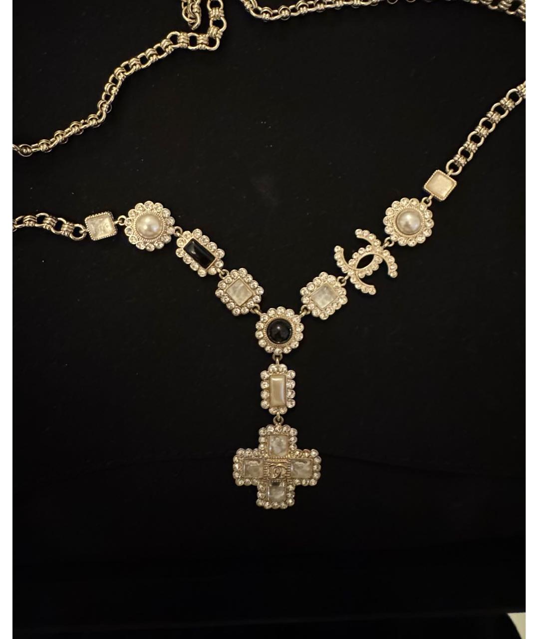 CHANEL Серебряное металлическое колье, фото 2