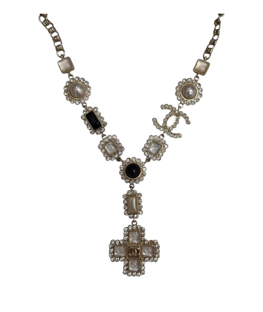 CHANEL Серебряное металлическое колье, фото 1