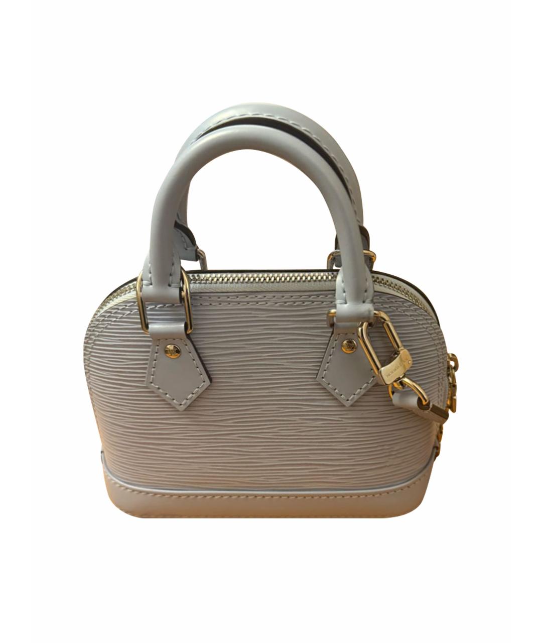 LOUIS VUITTON Голубая кожаная сумка с короткими ручками, фото 1