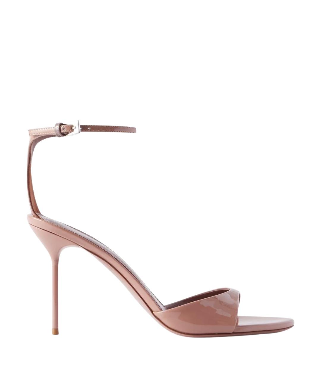 PARIS TEXAS Розовые босоножки из лакированной кожи, фото 1