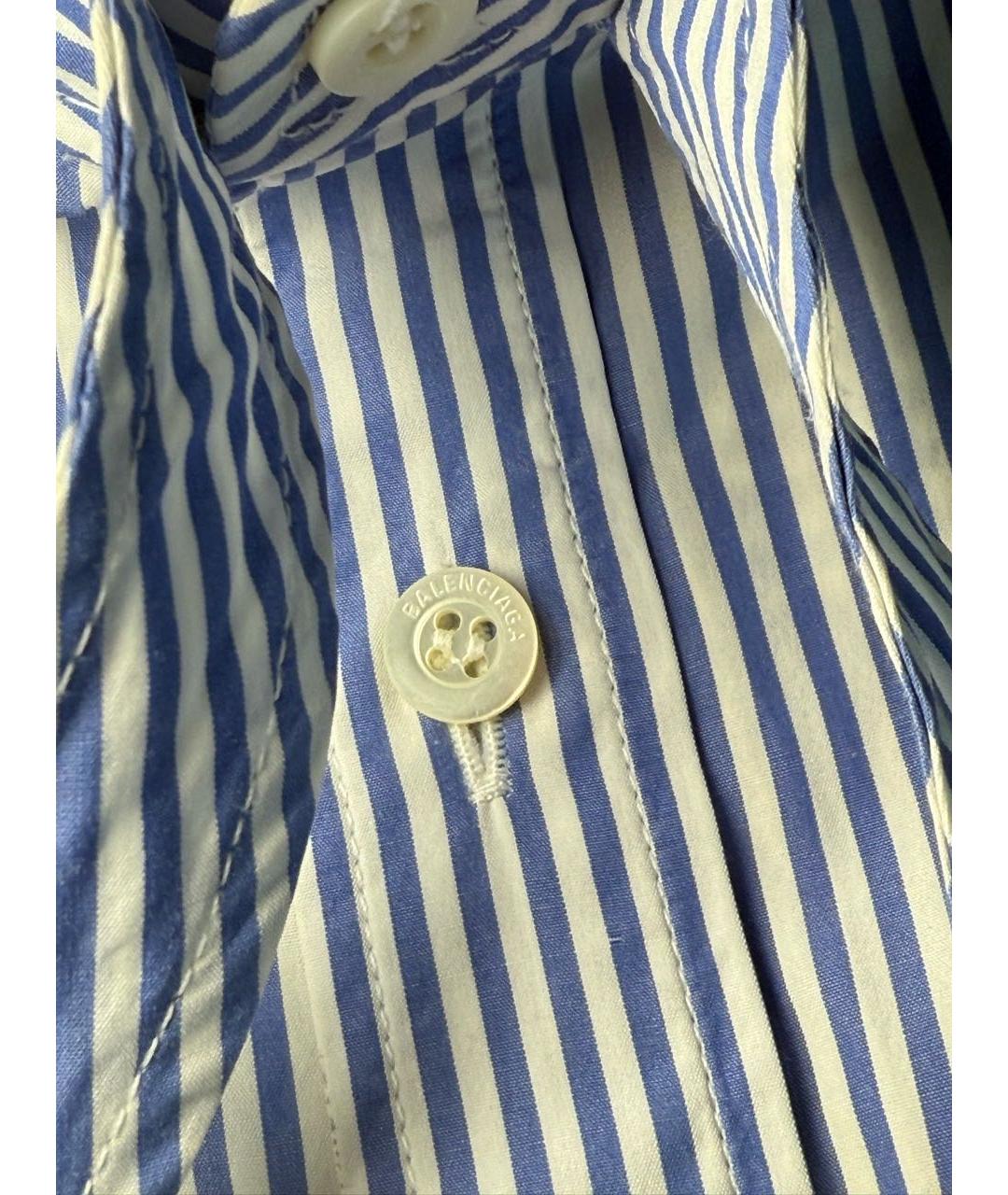 BALENCIAGA Голубая хлопковая рубашка, фото 4