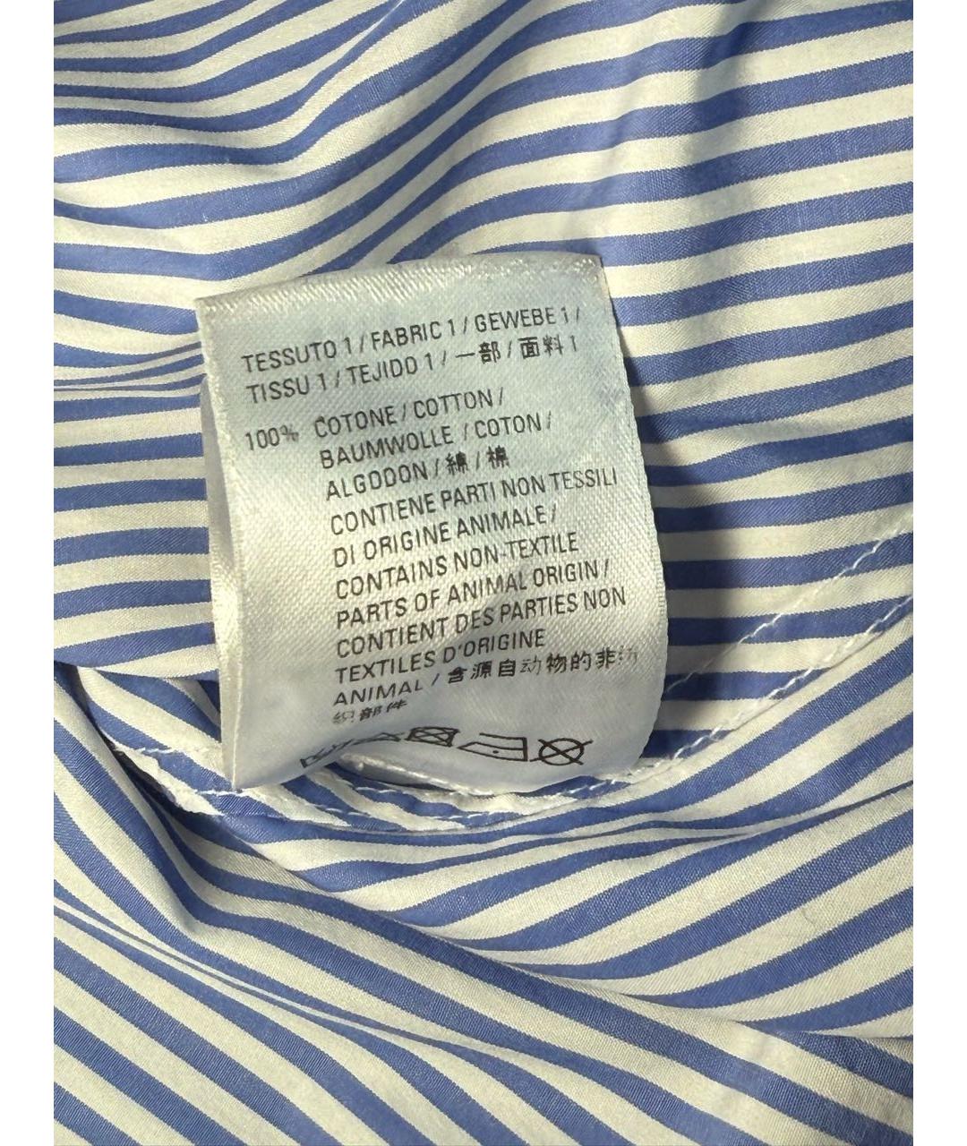 BALENCIAGA Голубая хлопковая рубашка, фото 5