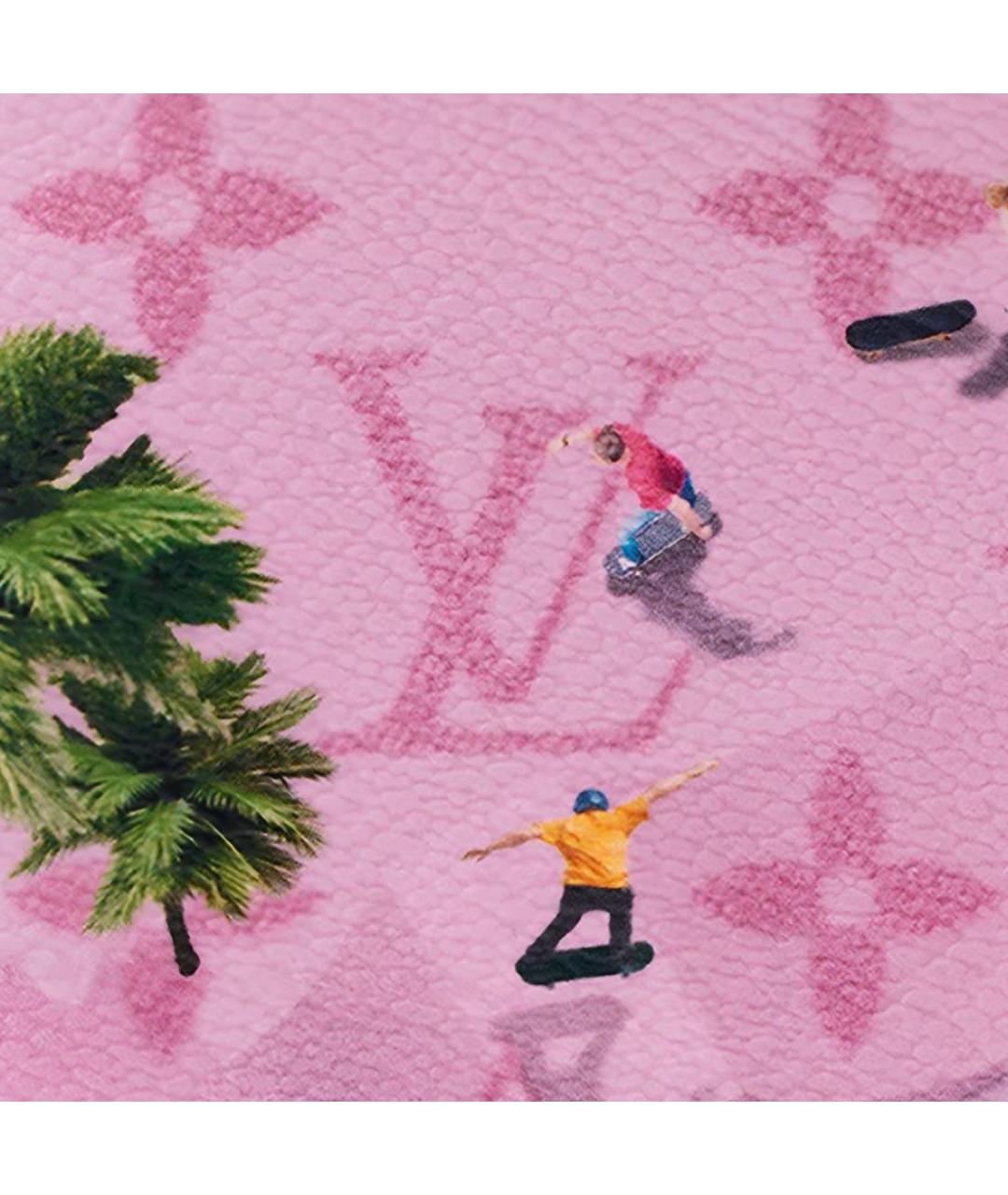 LOUIS VUITTON Розовый кожаный кошелек, фото 4