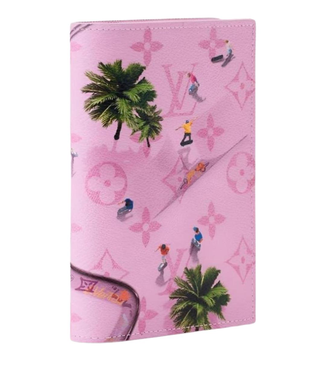 LOUIS VUITTON Розовый кожаный кошелек, фото 1