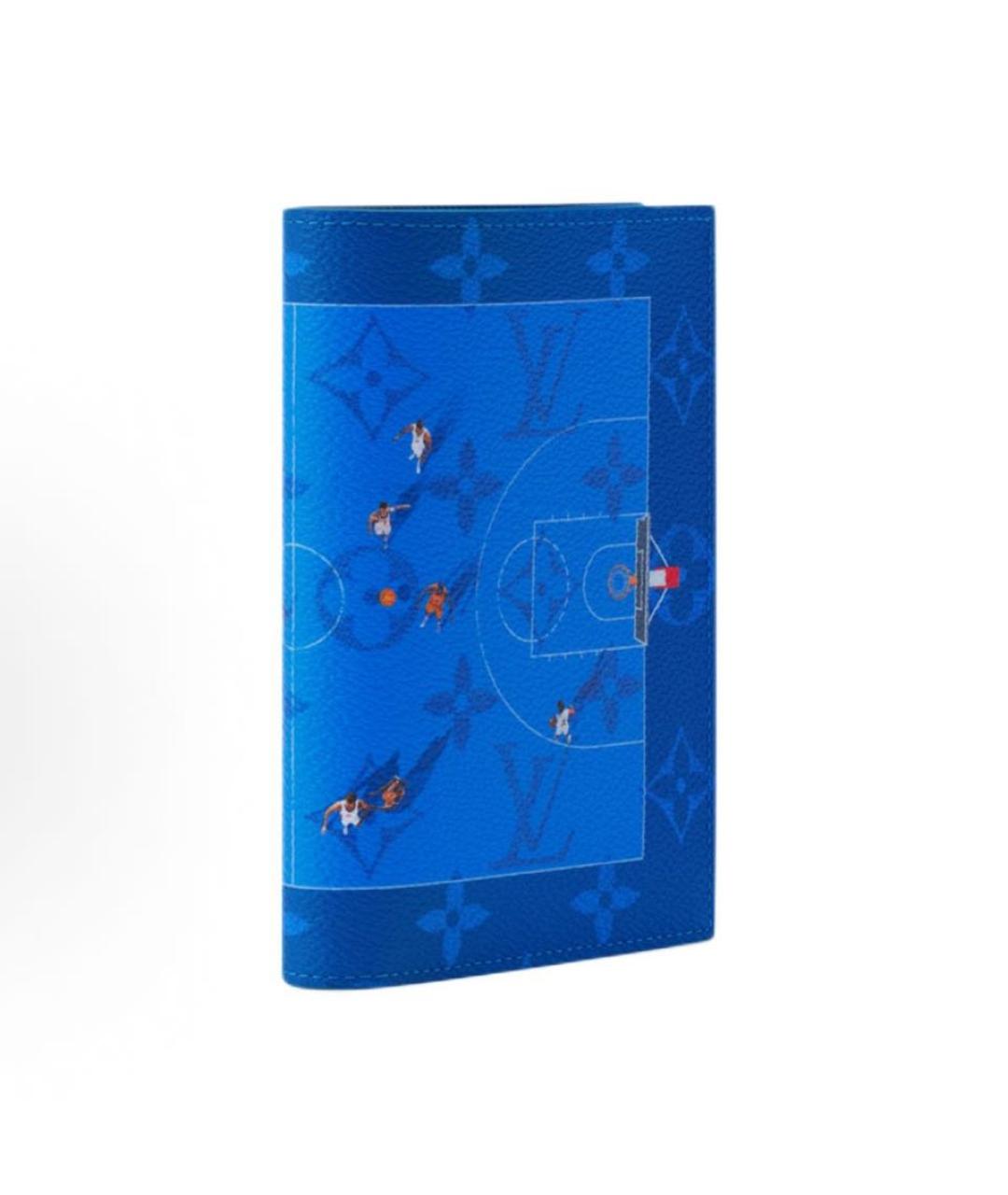 LOUIS VUITTON Синий кожаный кошелек, фото 2