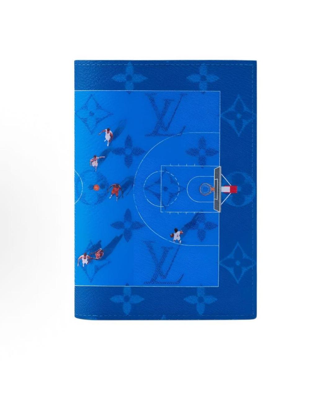 LOUIS VUITTON Синий кожаный кошелек, фото 6