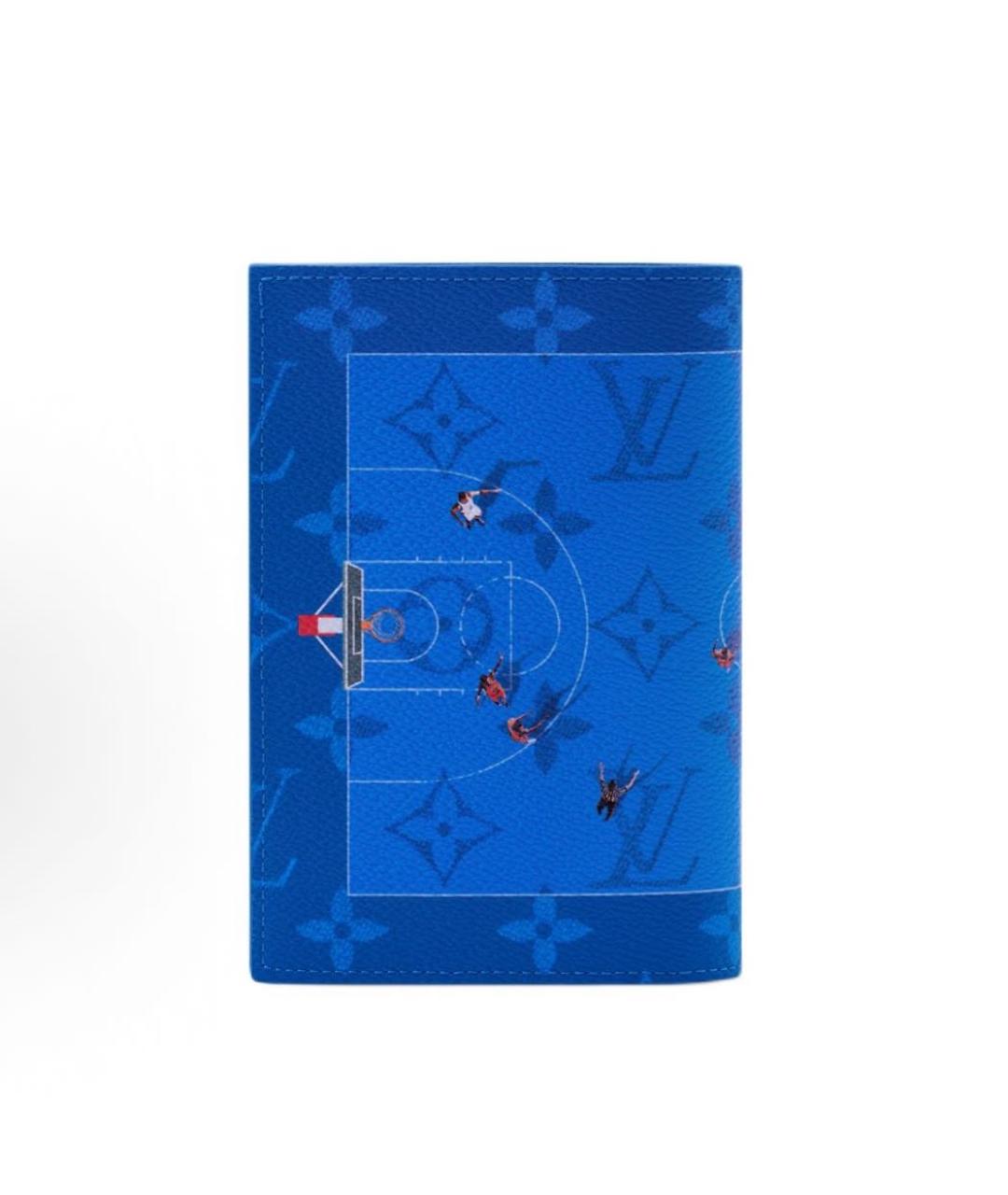 LOUIS VUITTON Синий кожаный кошелек, фото 3